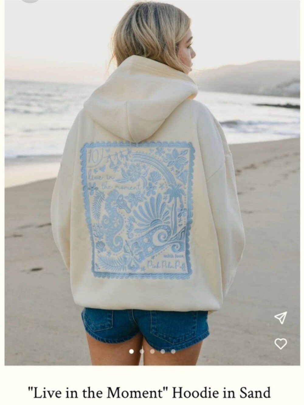 Pink Palm Puff Hoodie Live in the Moment Yellow Hoodie